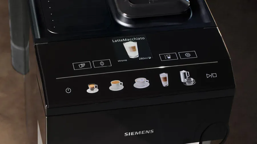 Siemens EQ.500 Classic Connect TP511R01 -t&auml;ysautomaattinen espressokone, musta, hopea