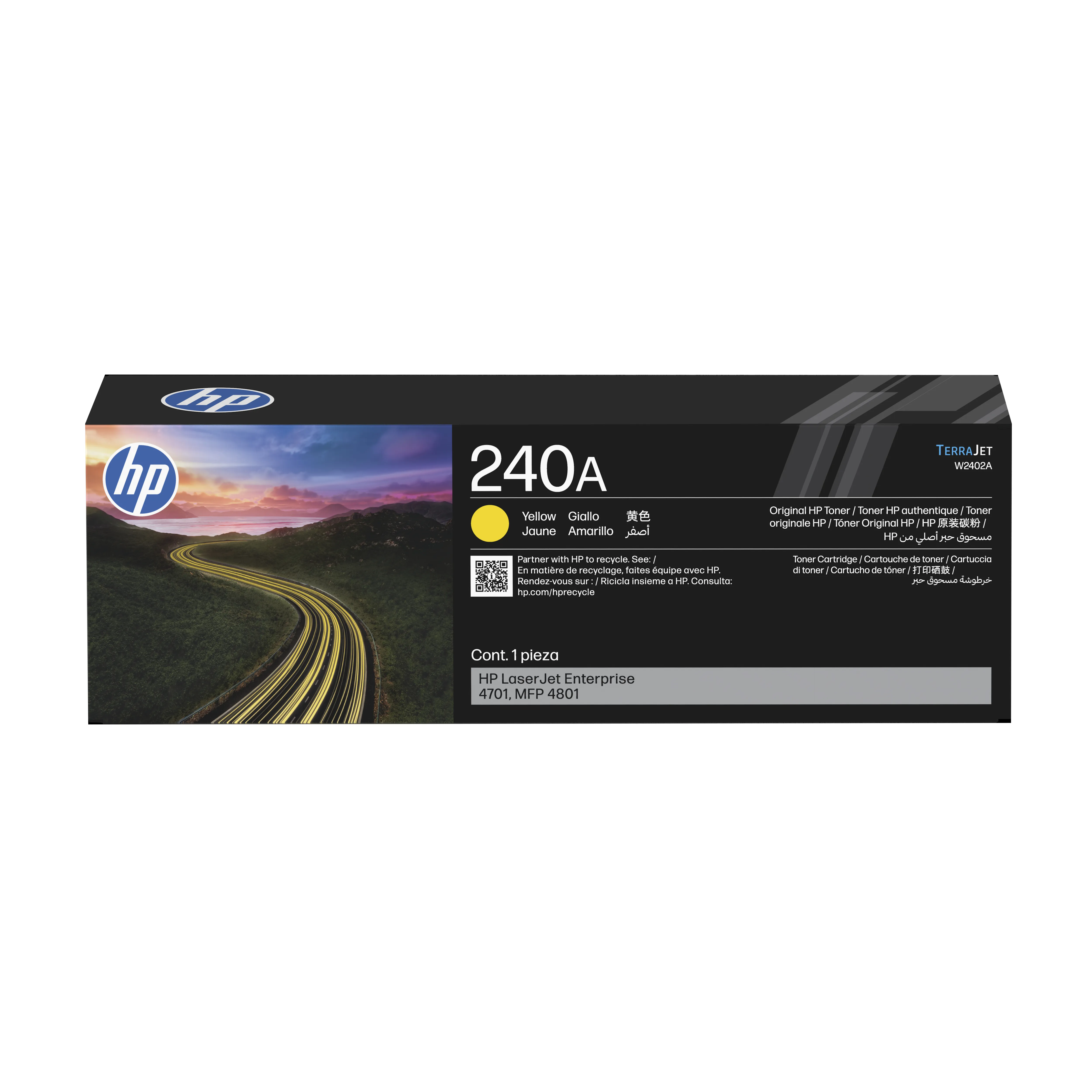 HP 240A W2402A -laserv&auml;rikasetti, keltainen