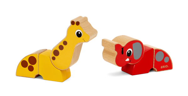 Brio Magnet Elefant and Giraffe 30284, 6pcs