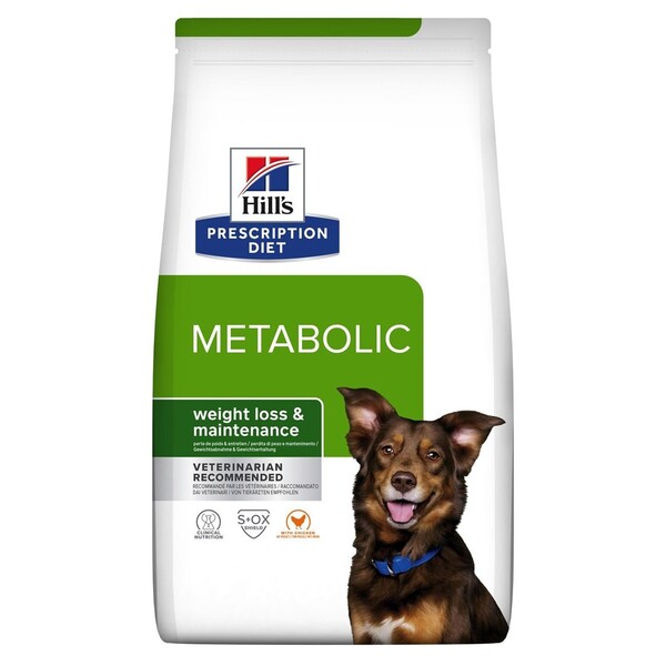 Hill's Prescription Diet Metabolic with Chicken, Dry food for dogs, Adult, 12kg