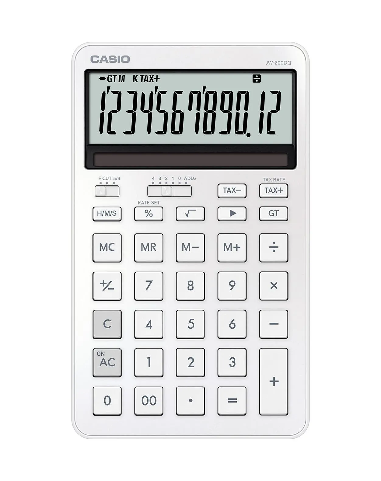 Casio JW-200DQ 12-siffrig bordr&auml;knare - vit