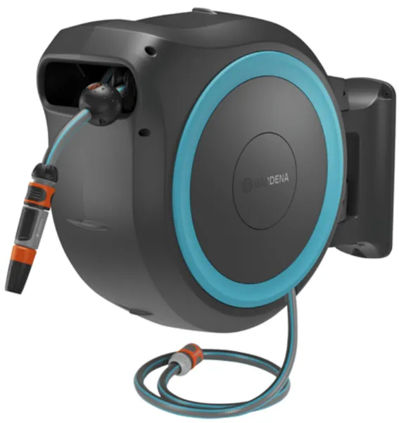 Gardena PowerRoll XXL - wall-Mounted Hose Box, 40 m Solo, turquoise