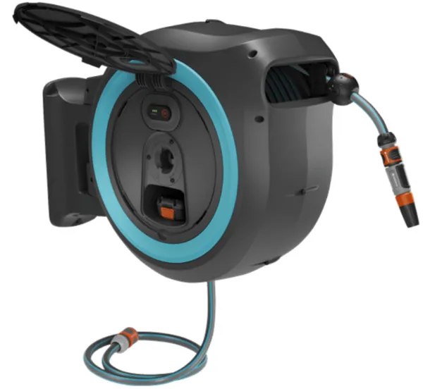Gardena PowerRoll XXL - wall-Mounted Hose Box, 40 m Solo, turquoise
