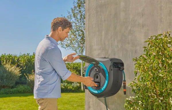 Gardena PowerRoll XXL - wall-Mounted Hose Box, 40 m Solo, turquoise