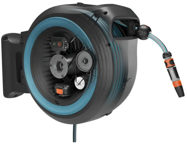 Gardena PowerRoll XXL - wall-Mounted Hose Box, 40 m Solo, turquoise