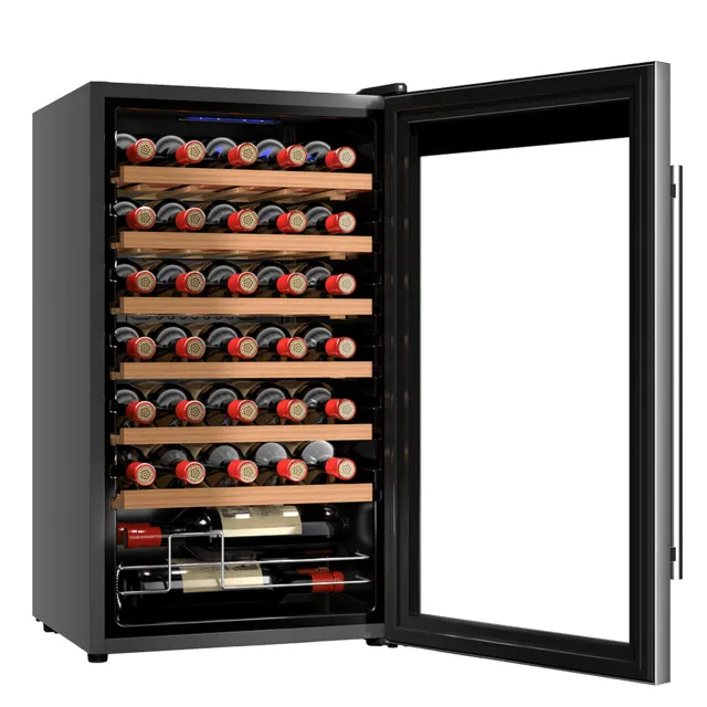 CECOTEC Bolero GrandSommelier 34030 Inox Compressor Frist&aring;ende vinkyl, 34 flaskor, Svart/Silver