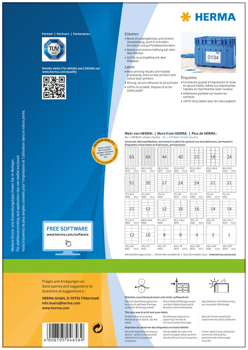 Herma label Premium 105x297 (200)