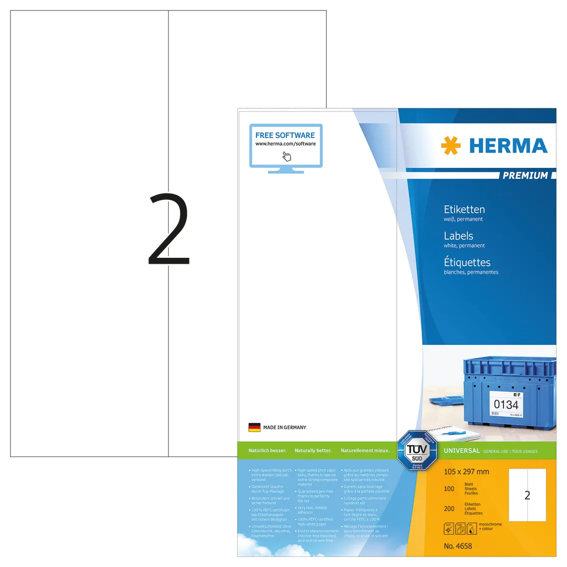 Herma label Premium 105x297 (200)