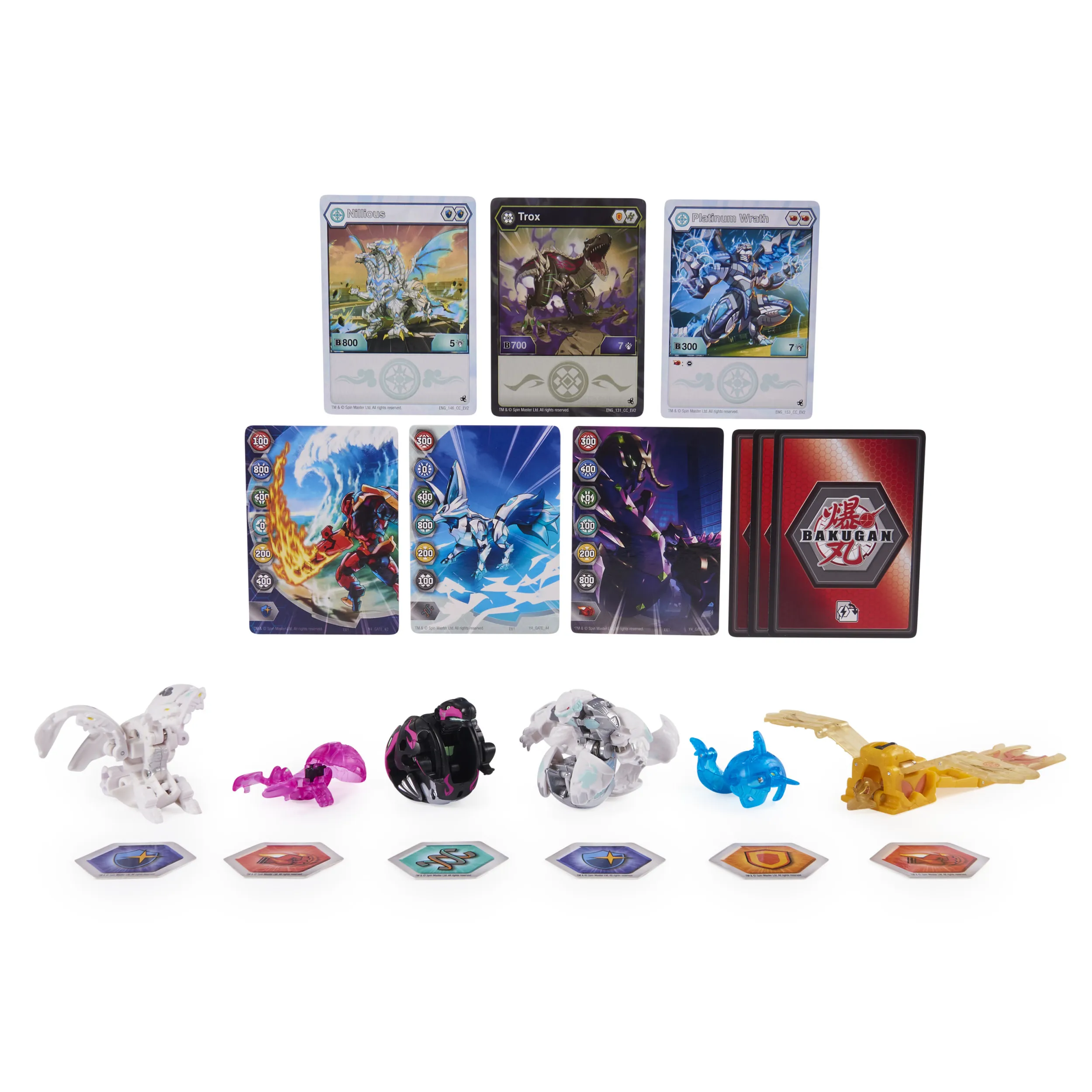 Spin Master Bakugan Evolutions Battle Strike 6 Pack Skill Game (Includes 3 Bakugan Balls, 2 Nanogan and 1 Geogan)