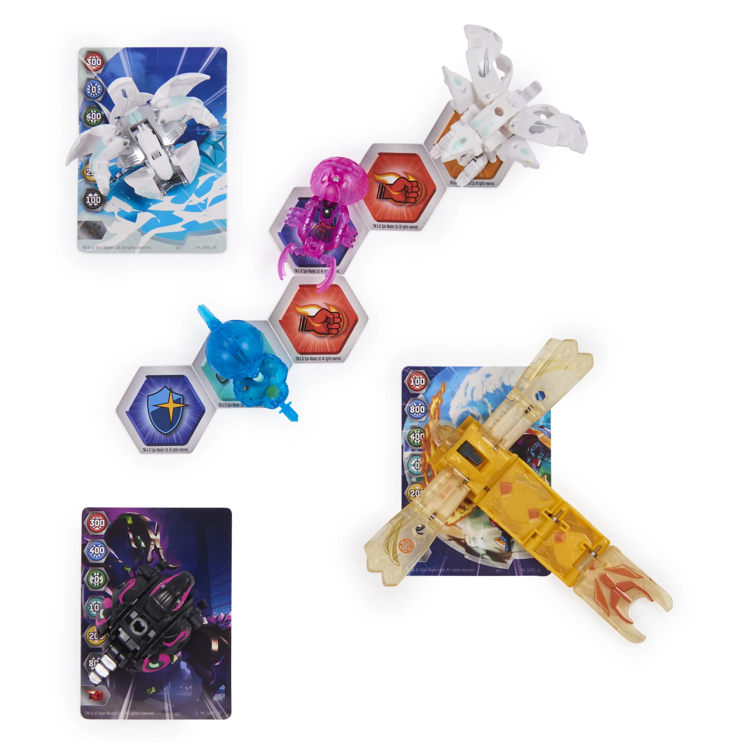 Spin Master Bakugan Evolutions Battle Strike 6 Pack Skill Game (Includes 3 Bakugan Balls, 2 Nanogan and 1 Geogan)
