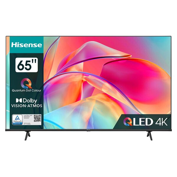 Hisense 65E7KQ 65" 4K QLED VIDAA Smart OS TV, 60 Hz, HDR10+, Dolby Vision