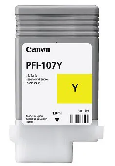 Canon PFI-107-mustes&auml;ili&ouml;, 130 ml, keltainen