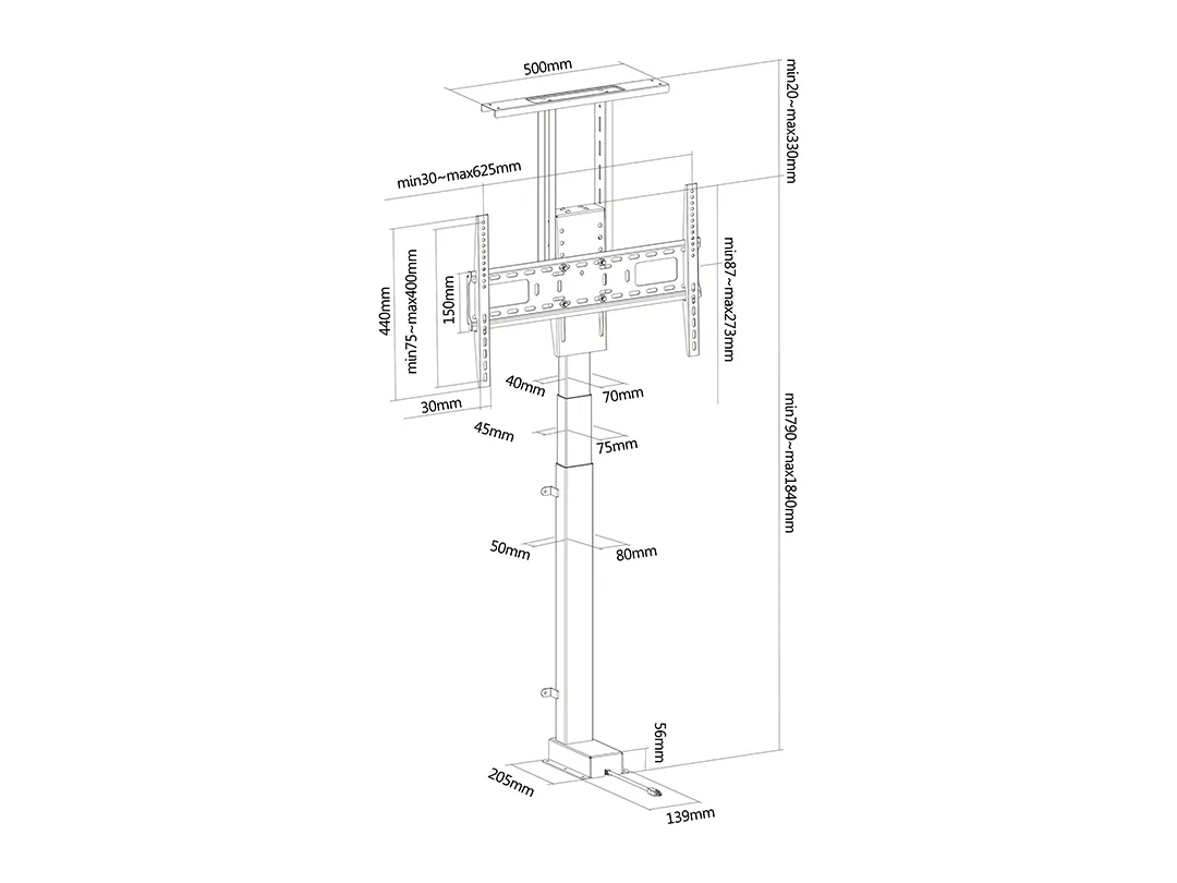 M Motorized TV Lift X-Large