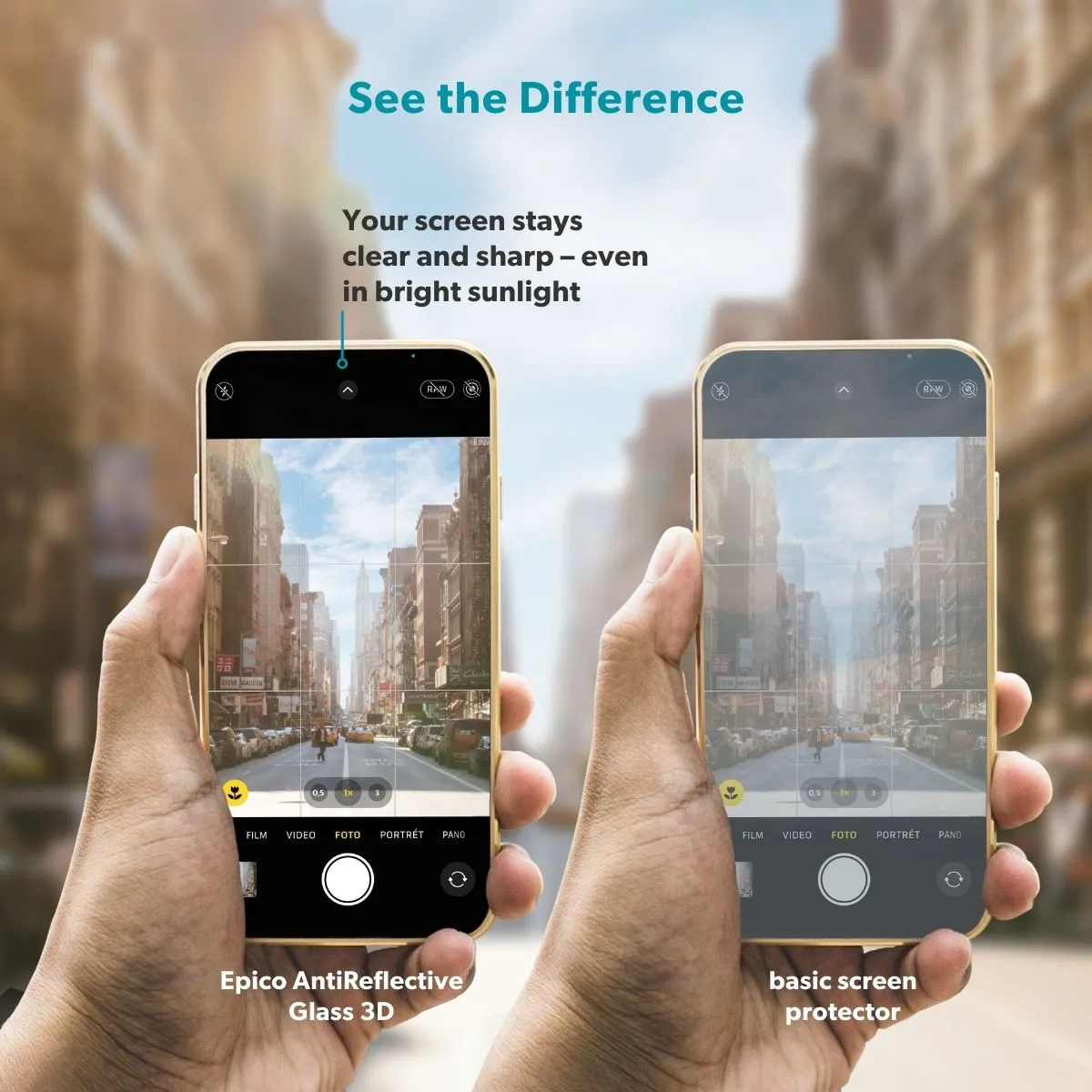 Epico AntiReflective Glass 3D Ultra-wide Fit with One-step Dust-free Applicator Impact and Scratch Resistant iPhone 17 Pro
