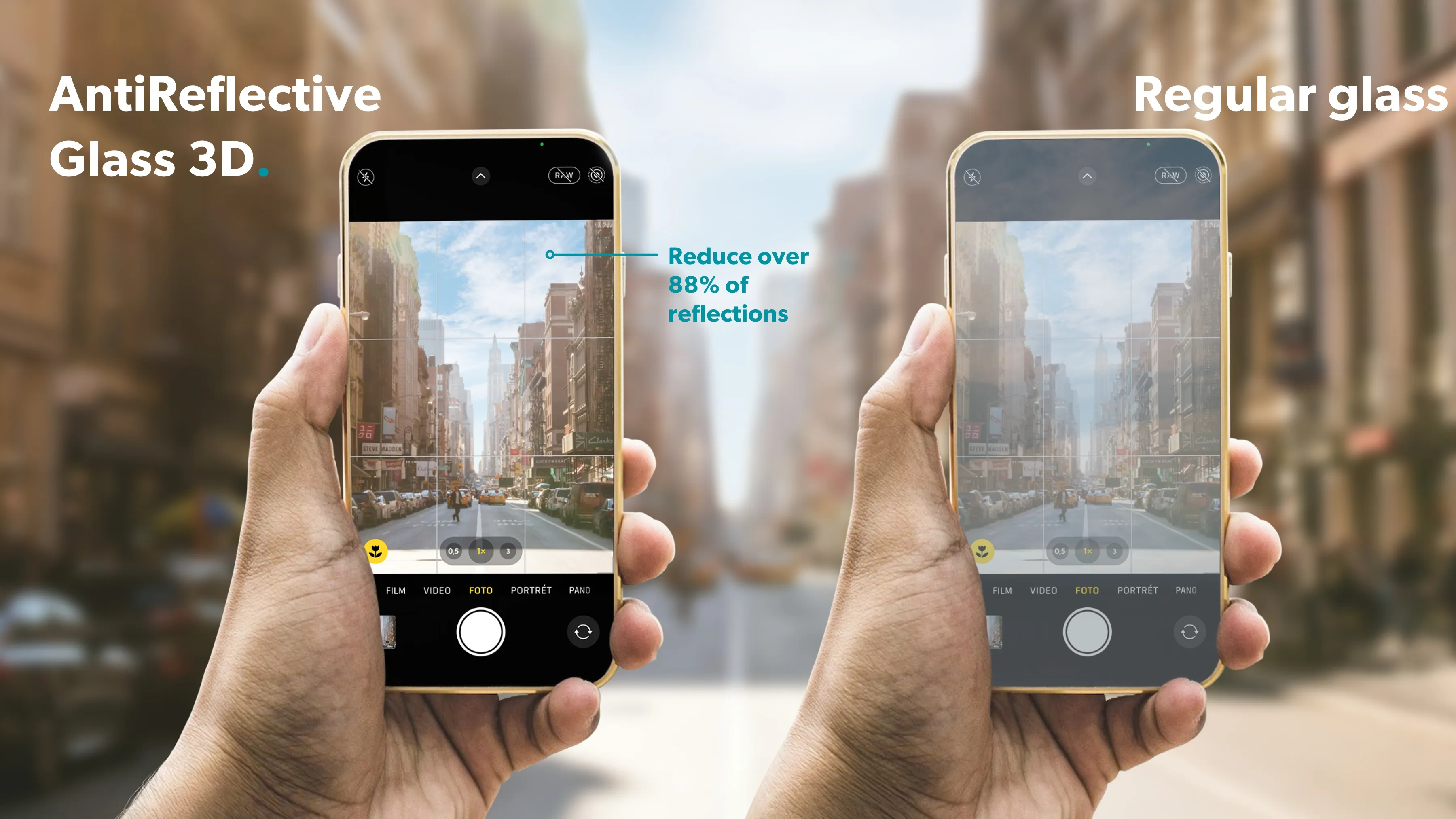 Epico AntiReflective Glass 3D Ultra-wide Fit with One-step Dust-free Applicator Impact and Scratch Resistant iPhone 17 Pro