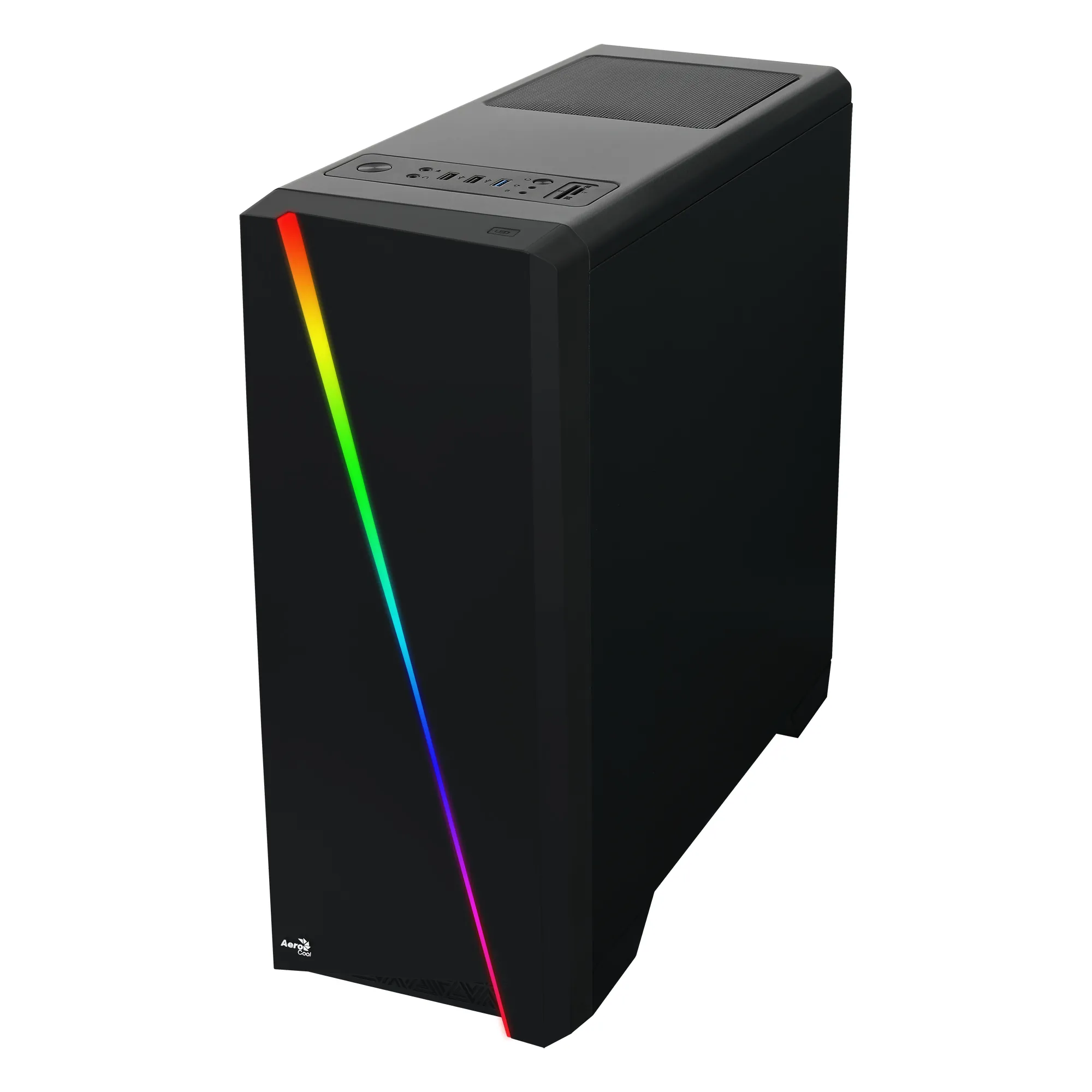 Aerocool Cylon - miditornikotelo, ikkunalla, Musta