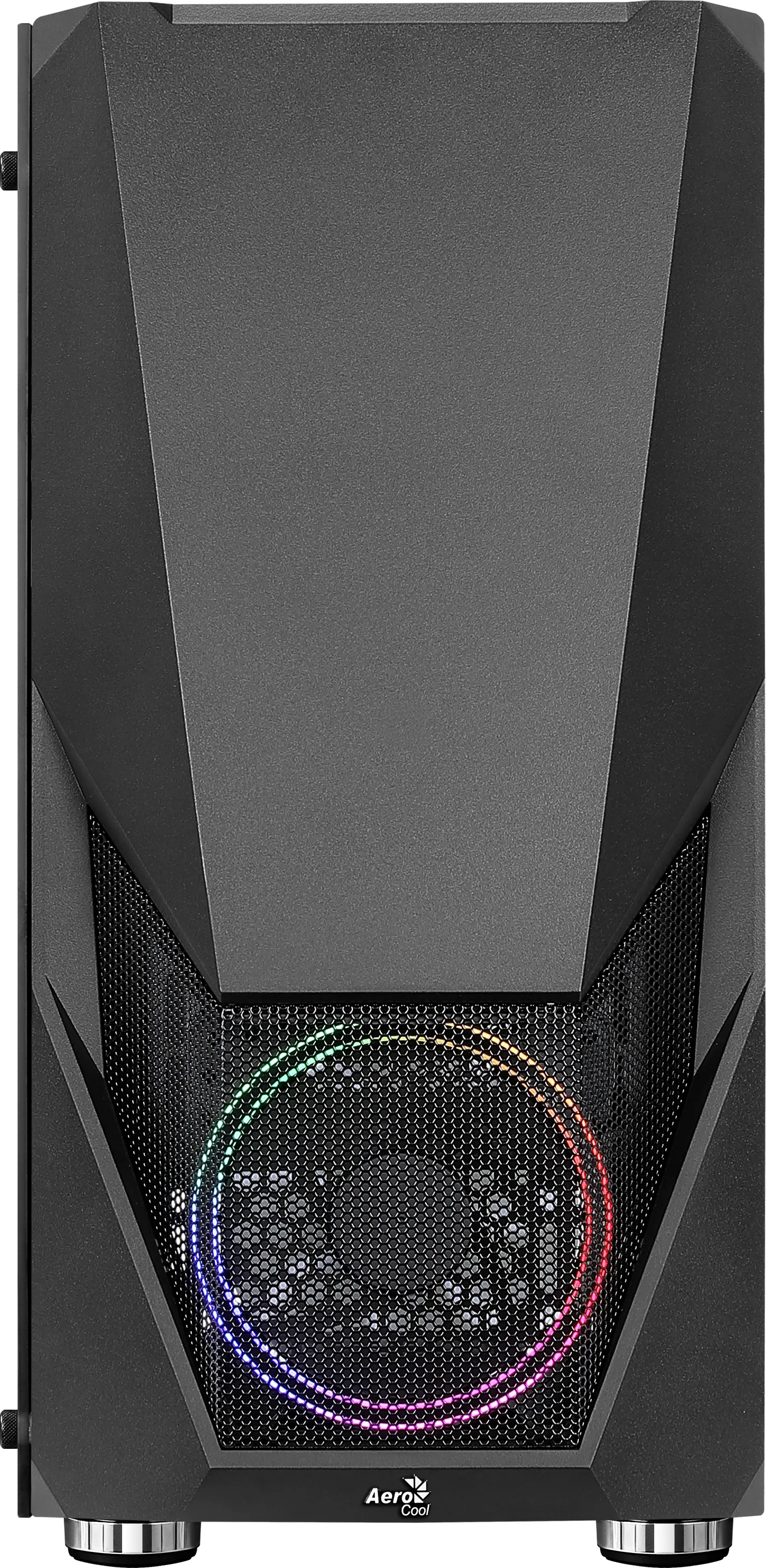 AeroCool Zauron midi-tower chassi med f&ouml;nster, med RGB-belysning, svart