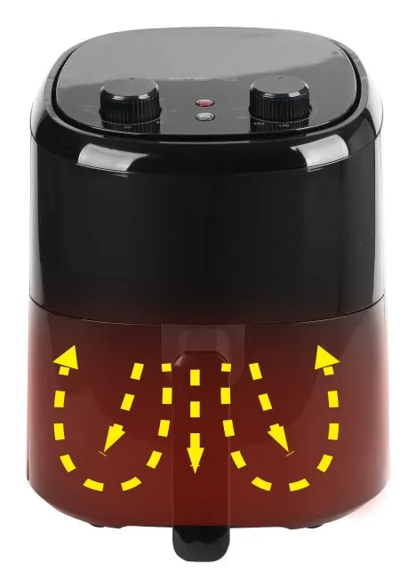 Emerio Smart Fryer - airfryer, Black, 2.2l
