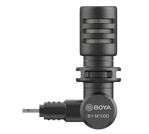 BOYA BY-M100D, Lightning, Condenser Lavalier Microphone, Black