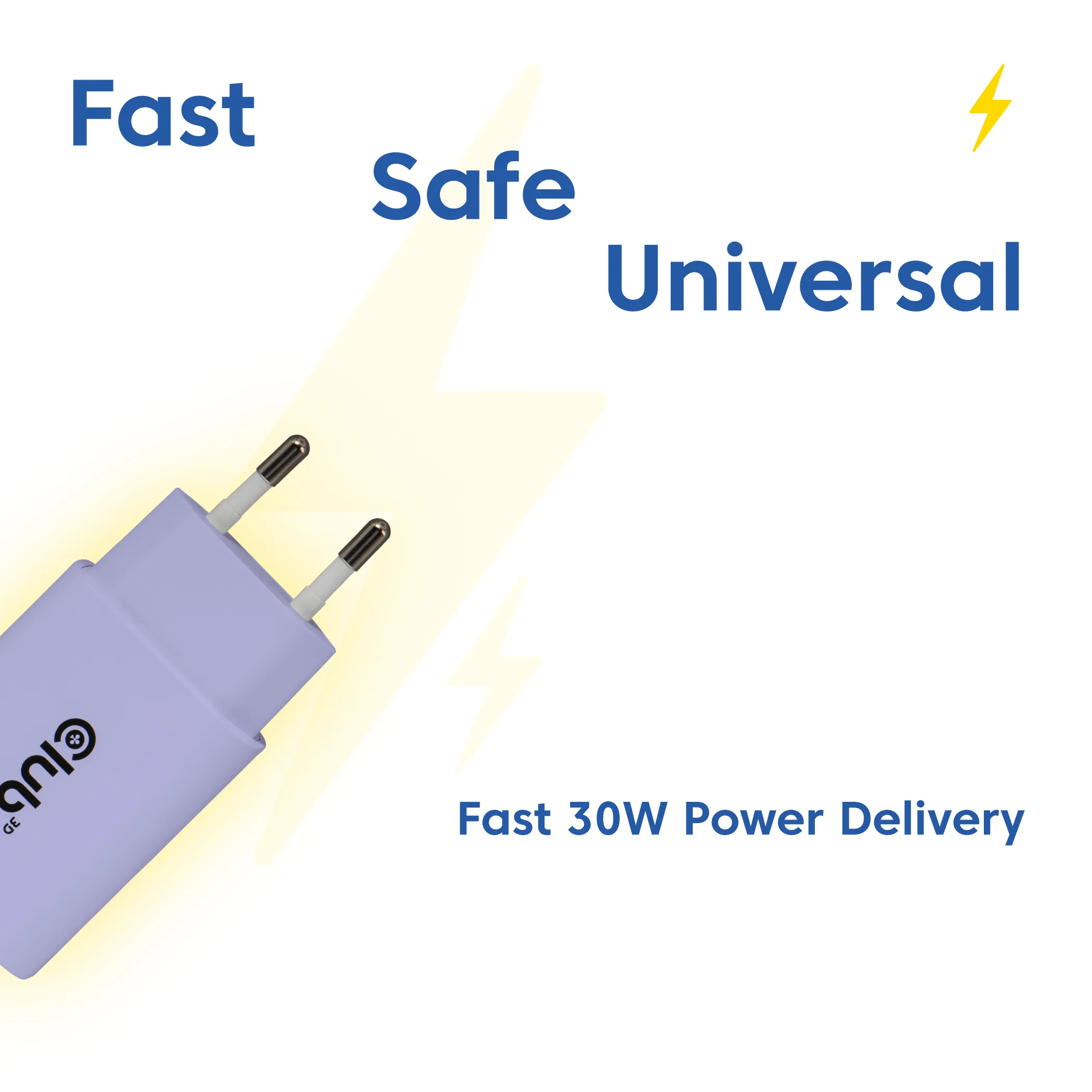 Club 3D CAC-3025 - 30 watt USB-C-str&ouml;madapter, lila