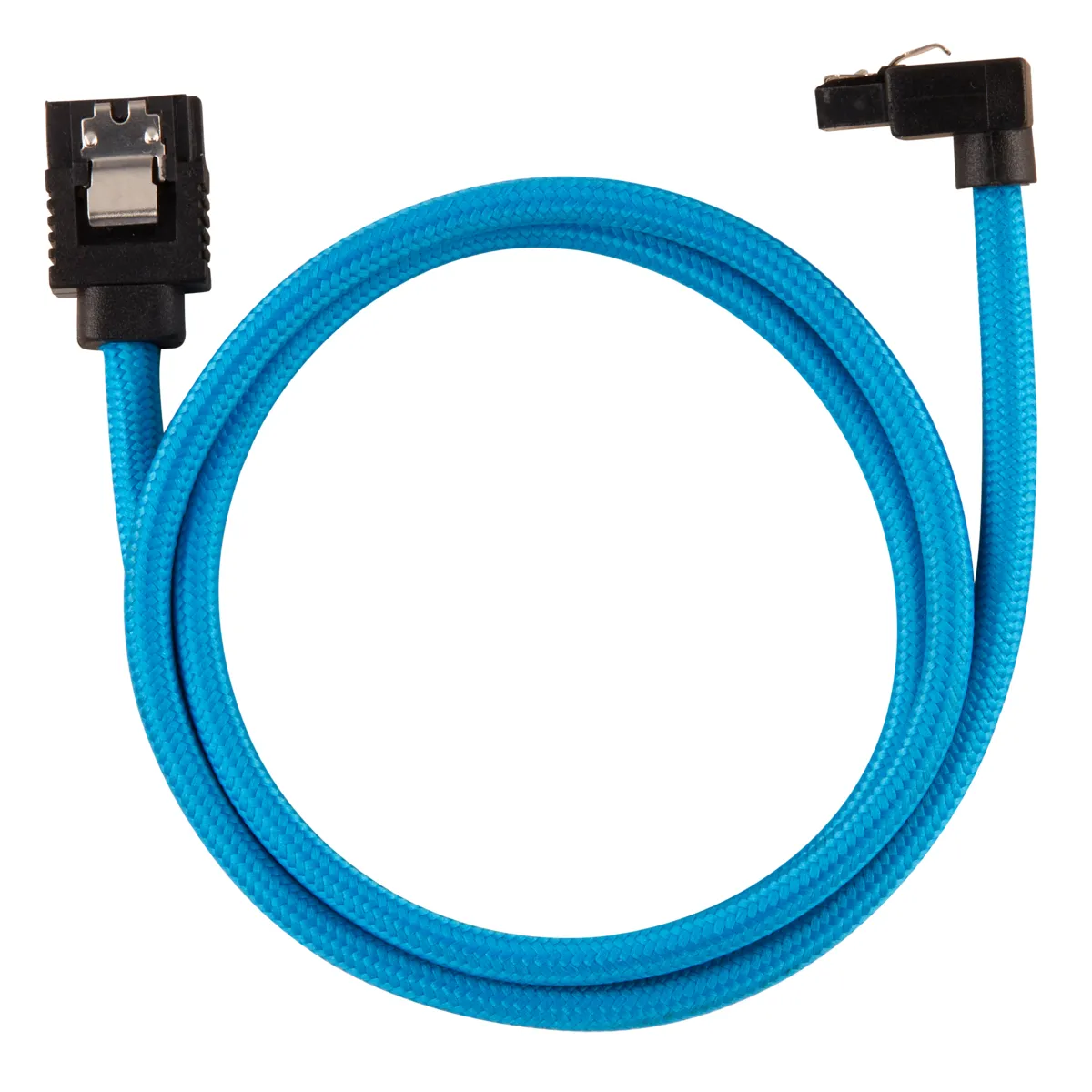 CORSAIR Premium Sleeved SATA Data Cable Set with 90degree Connectors Blue 60cm