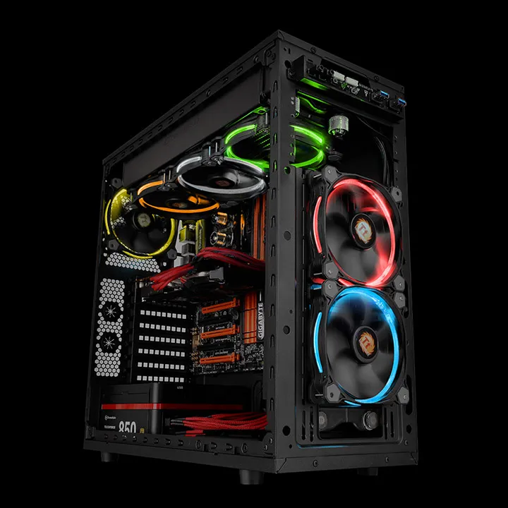 Thermaltake Riing 12 LED RGB high performance, 120mm -kotelotuuletin, musta