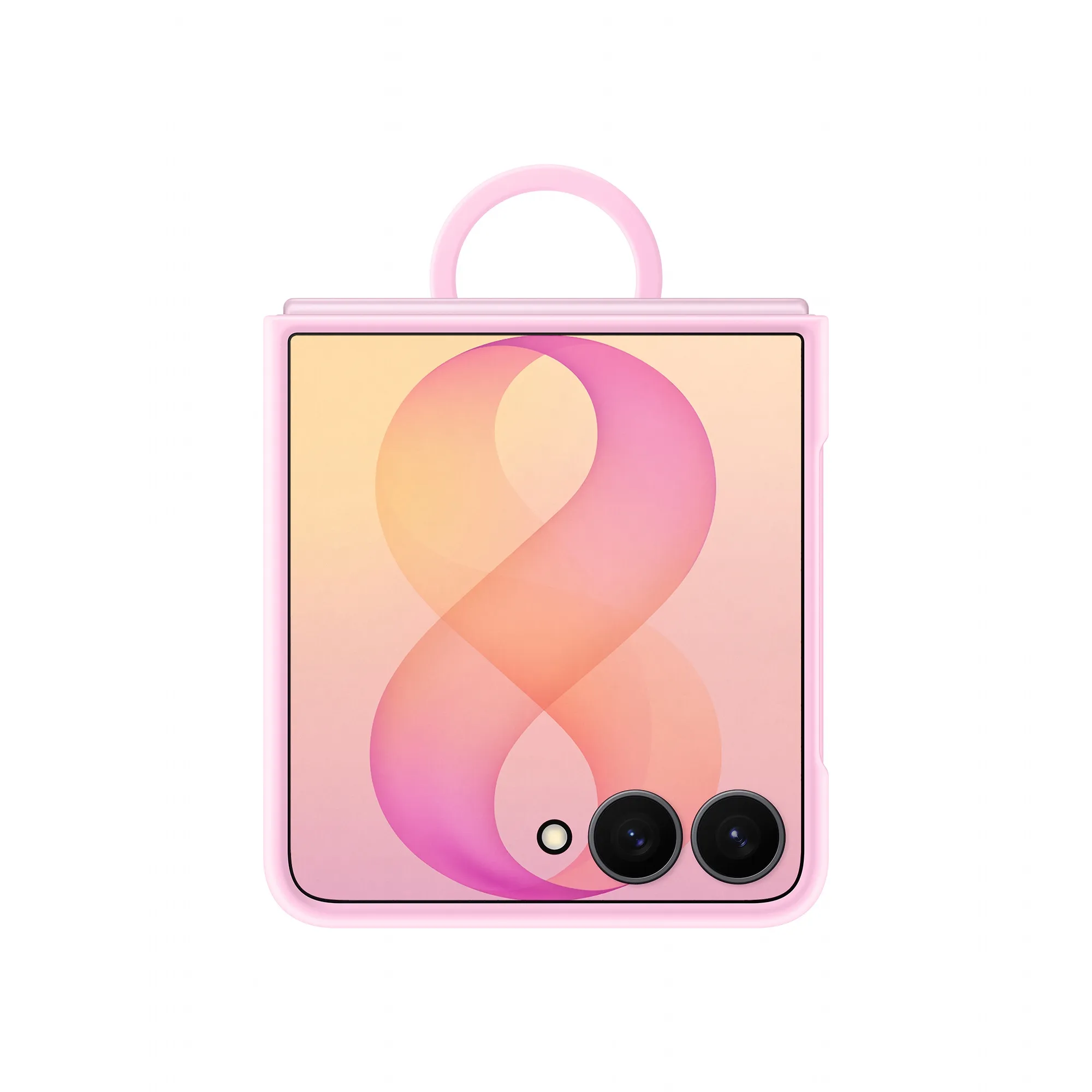 Samsung Galaxy Z Flip6 Silicone Ring Magnet -silikonikuori, Vaaleanpunainen
