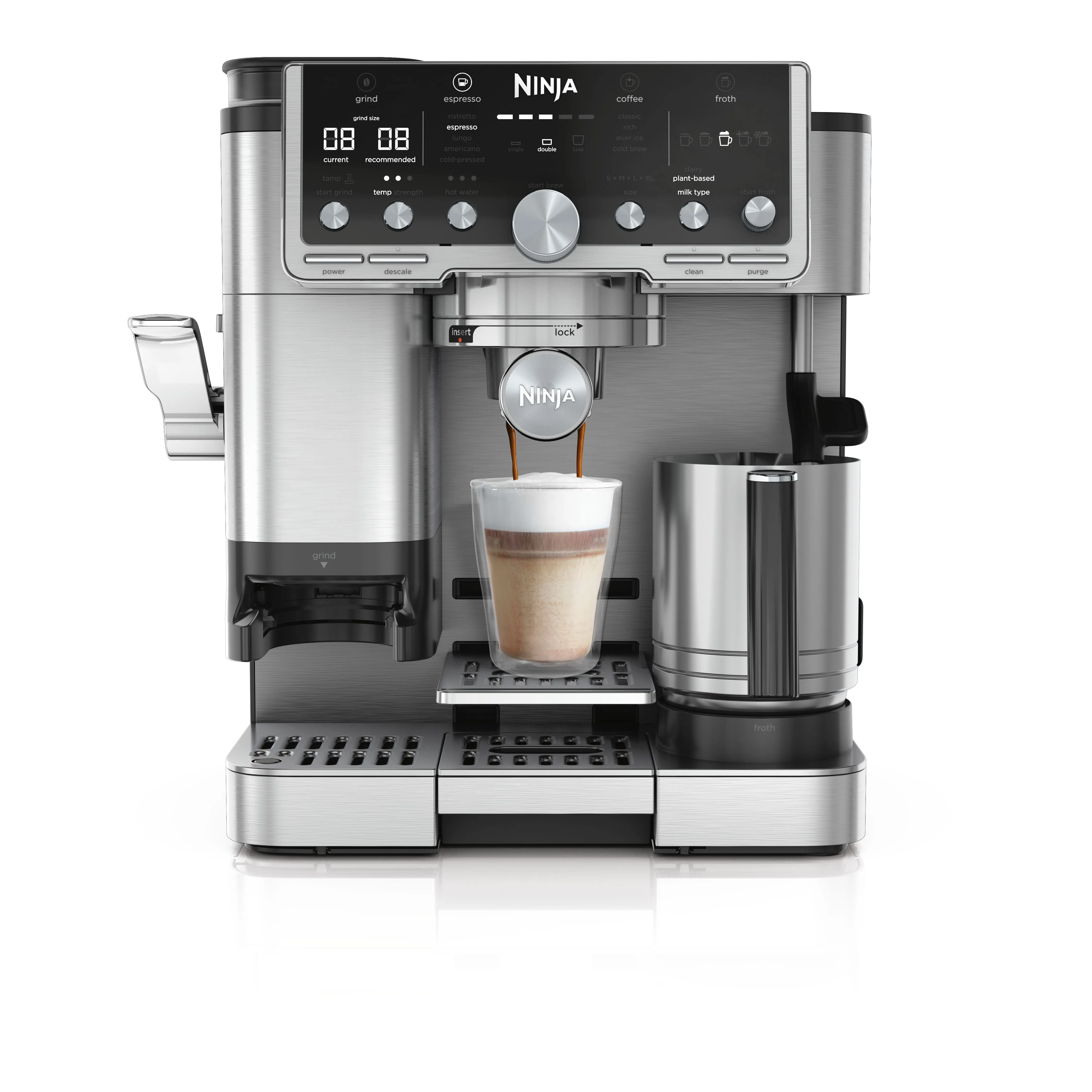 Ninja Luxe Caf Pro - espresso machine, Black, Stainless steel
