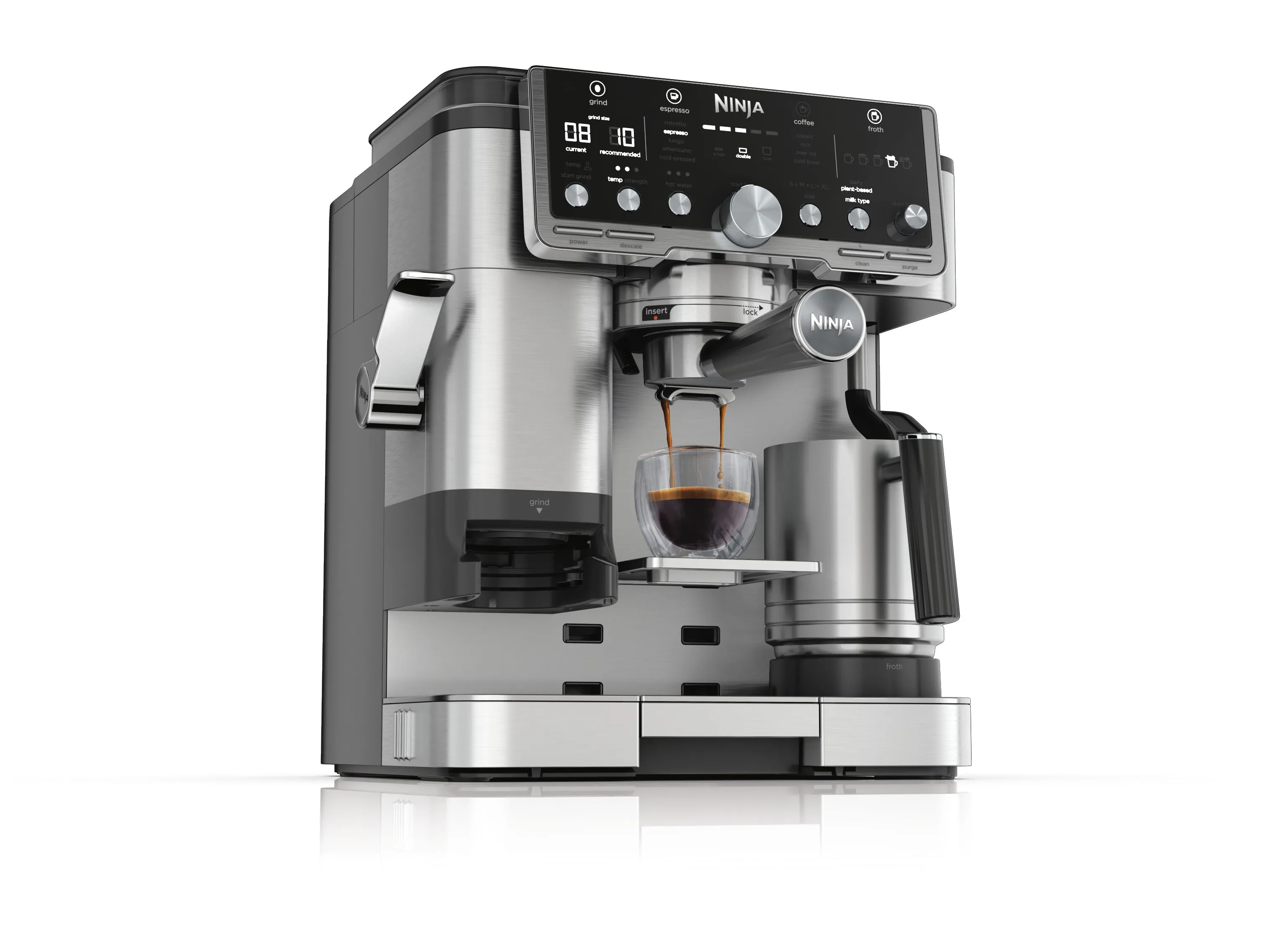 Ninja Luxe Caf Pro - espresso machine, Black, Stainless steel