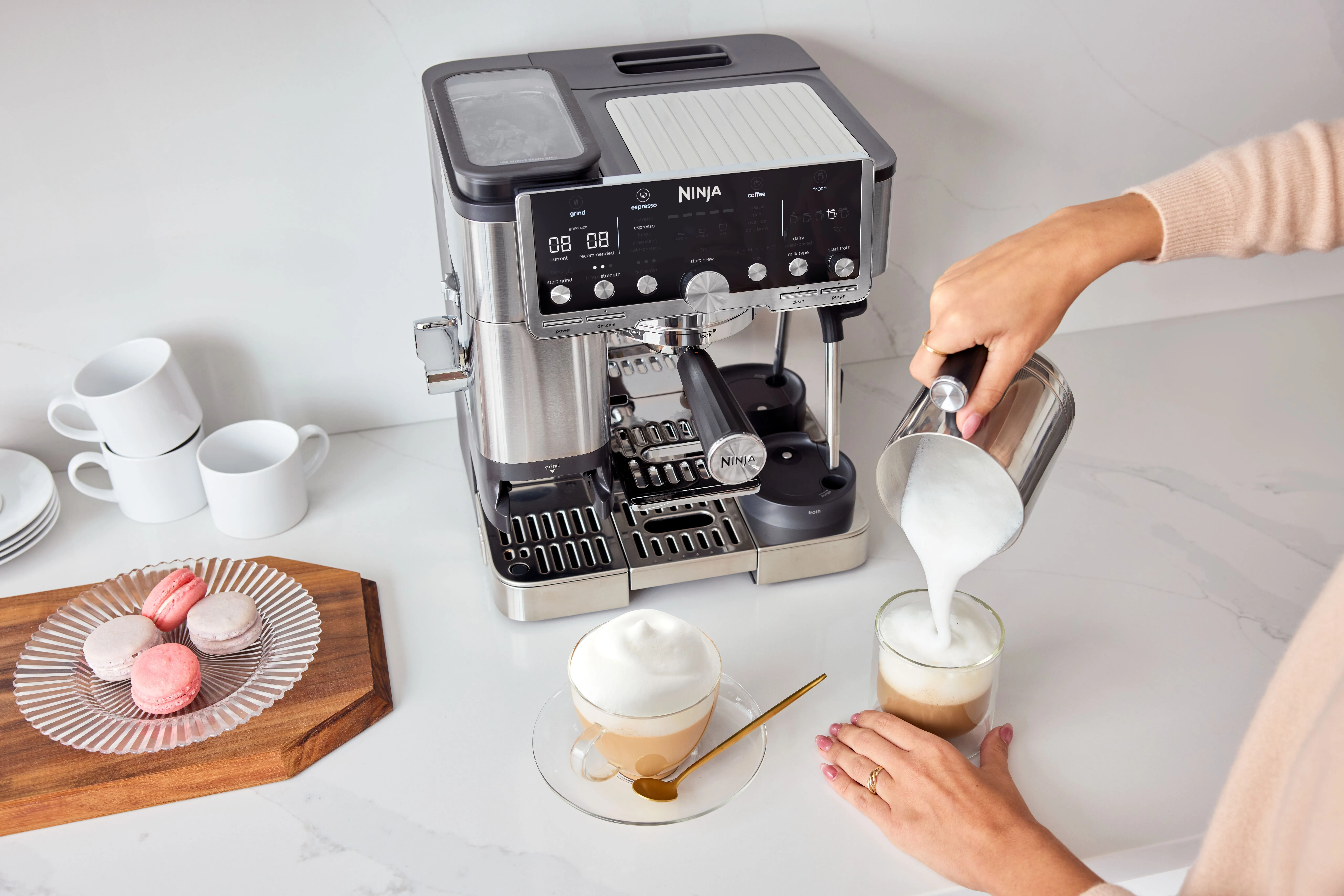 Ninja Luxe Caf Pro - espresso machine, Black, Stainless steel