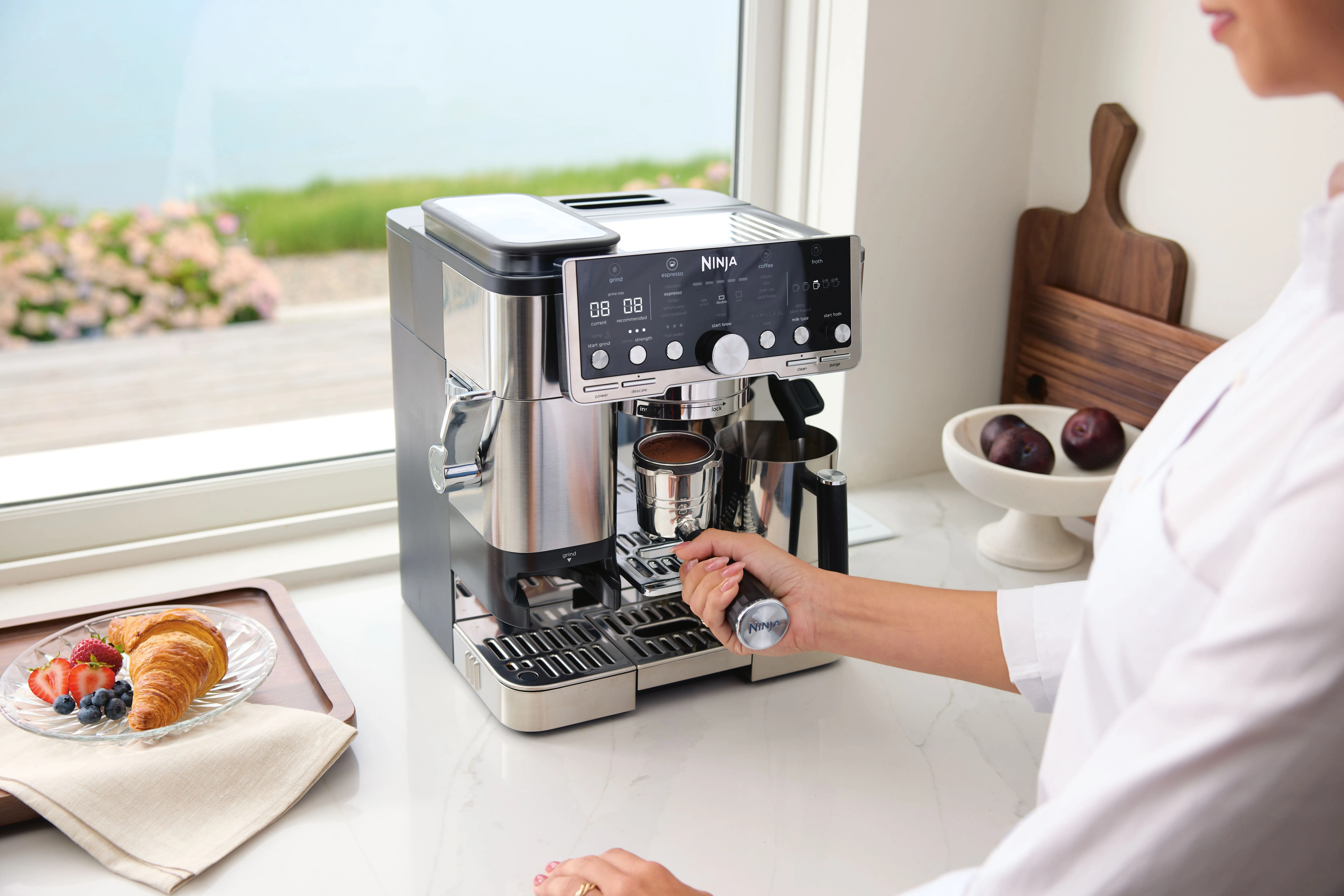 Ninja Luxe Caf Pro - espresso machine, Black, Stainless steel