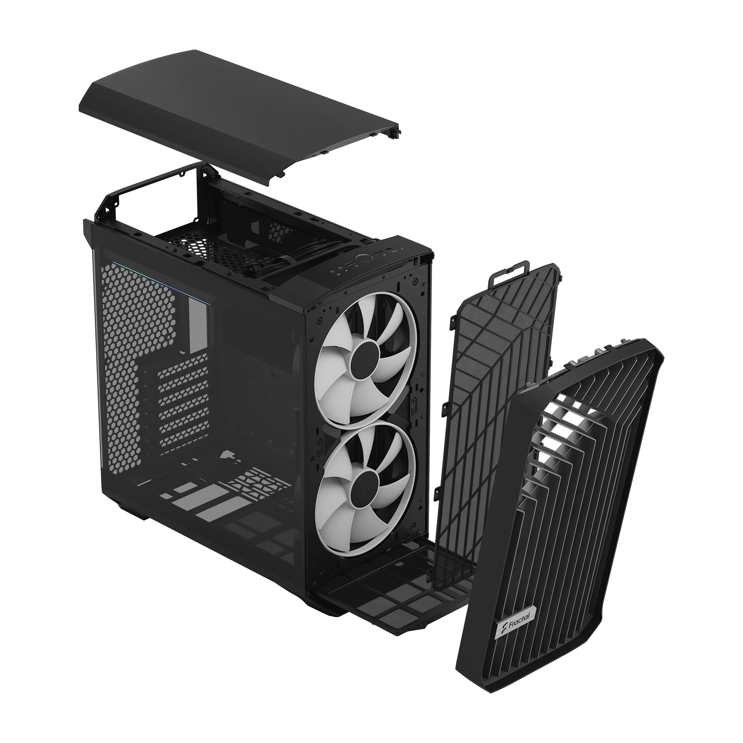 Fractal Design Torrent Compact RGB - Mini Tower chassi med f&ouml;nster, Black / Light Tint