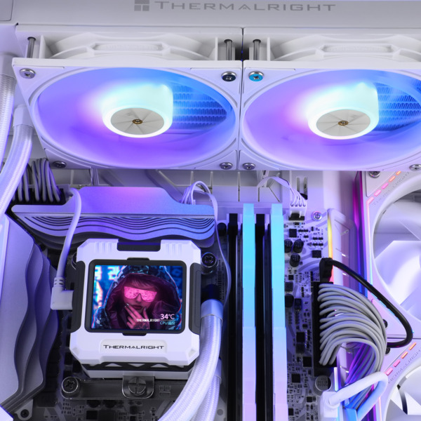 Thermalright Frozen Warframe 240 ARGB AIO LCD - v&auml;tskekylare, Vit