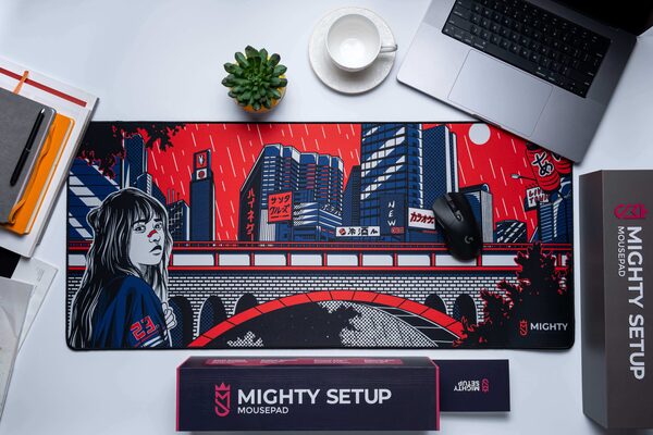 Mighty Setup Furusato Gaming Mousepad, 900x400 mm, Black