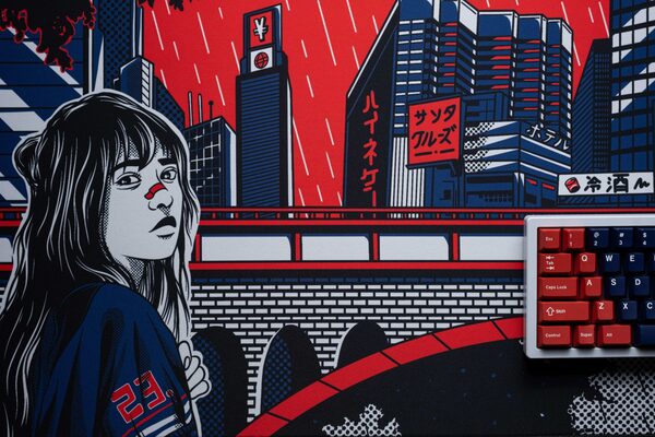 Mighty Setup Furusato -pelihiirimatto, 900x400 mm, musta