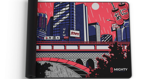 Mighty Setup Furusato -pelihiirimatto, 900x400 mm, musta