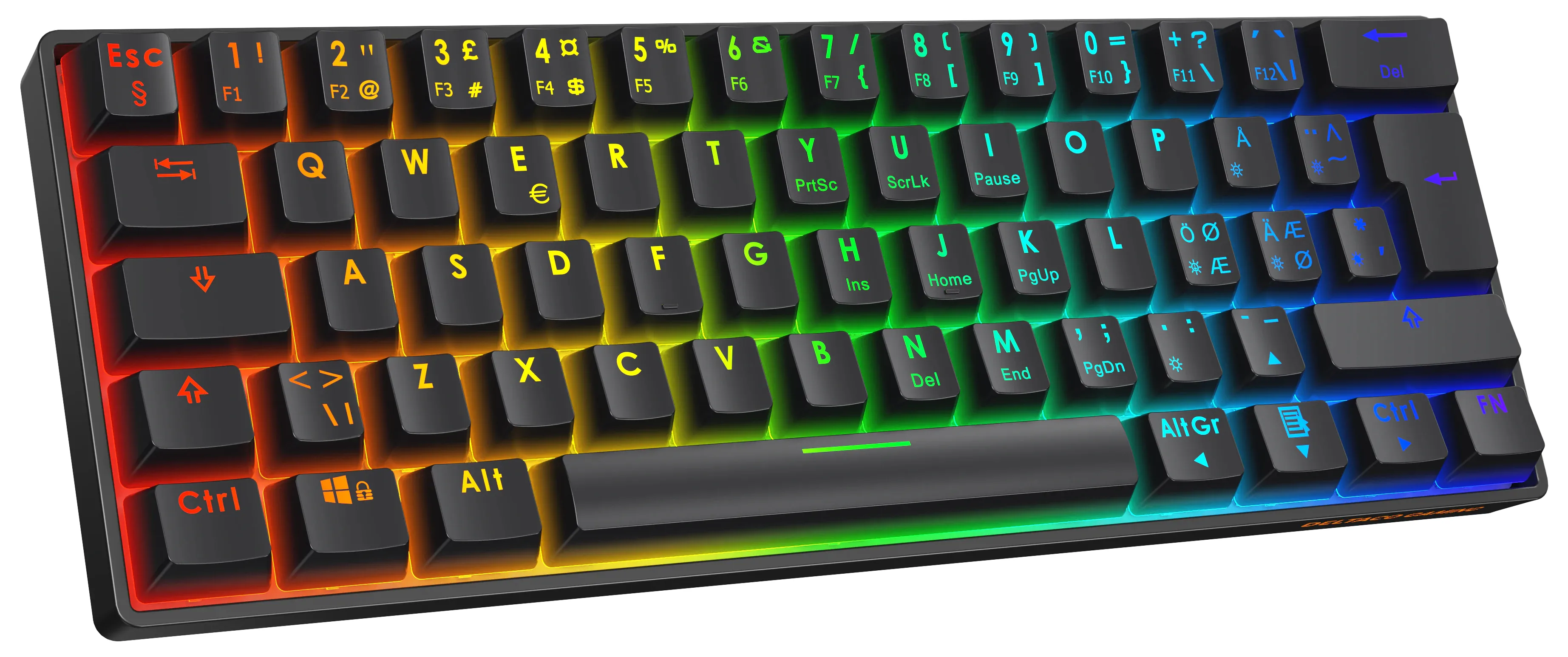 Deltaco GAM-175 60% - gaming keyboard, Black