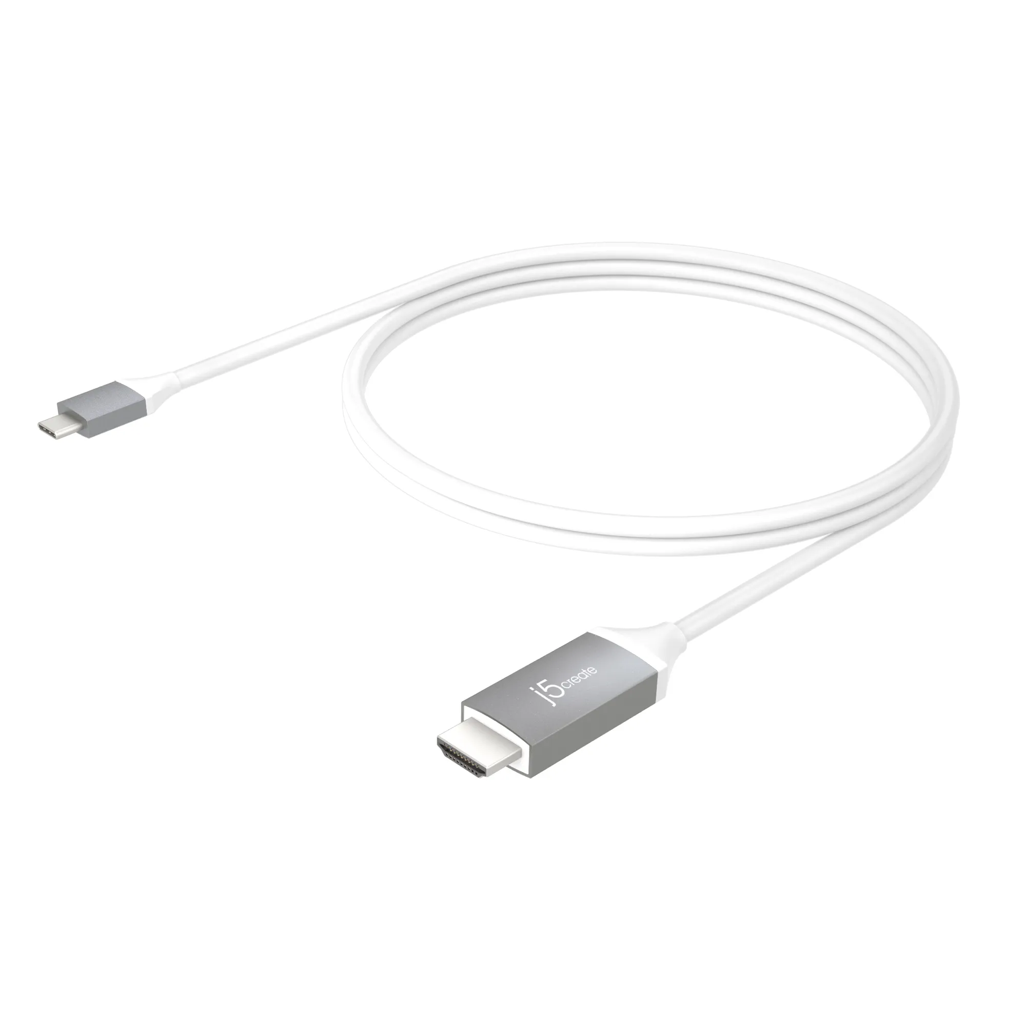 J5 Create USB-C - 4K HDMI - cable, White, 1.5m