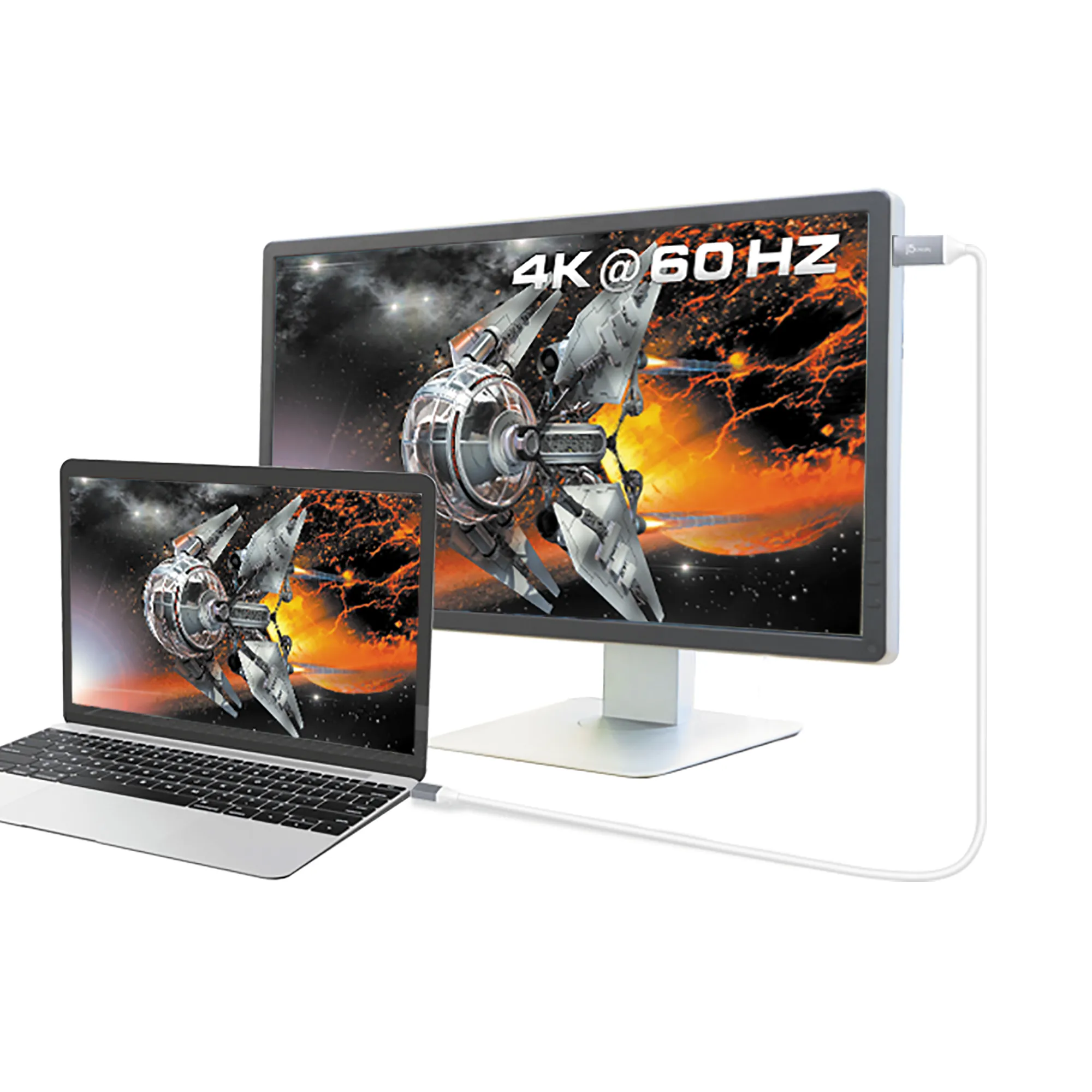 J5 Create USB-C - 4K HDMI - cable, White, 1.5m