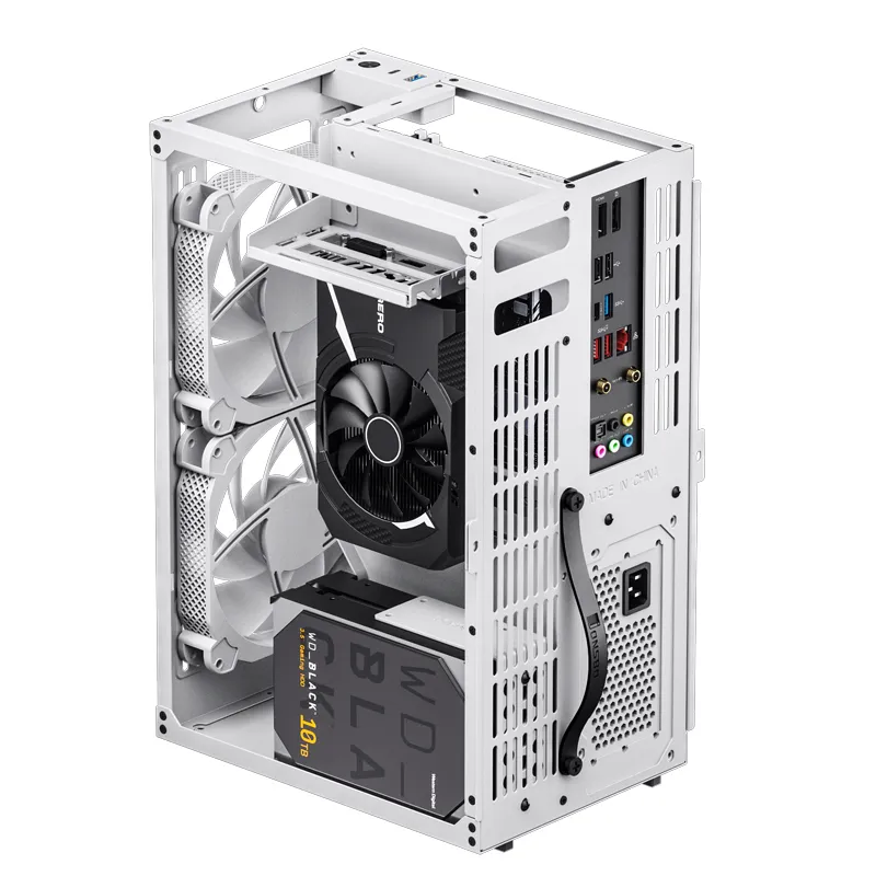 Jonsbo VR3 -mini-ITX -kotelo, valkoinen, PCIe 4.0