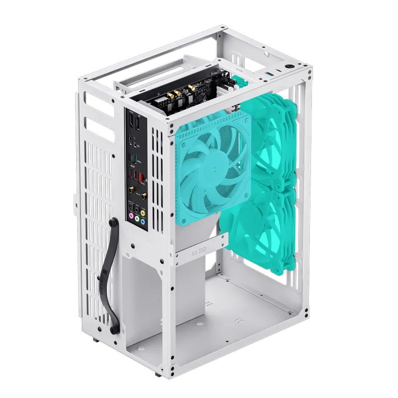 Jonsbo VR3 -mini-ITX -kotelo, valkoinen, PCIe 4.0