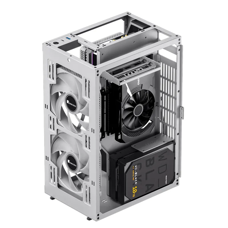 Jonsbo VR3 -mini-ITX -kotelo, valkoinen, PCIe 4.0