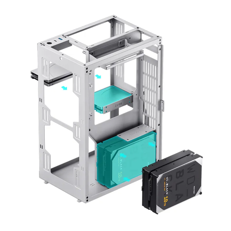 Jonsbo VR3 -mini-ITX -kotelo, valkoinen, PCIe 4.0