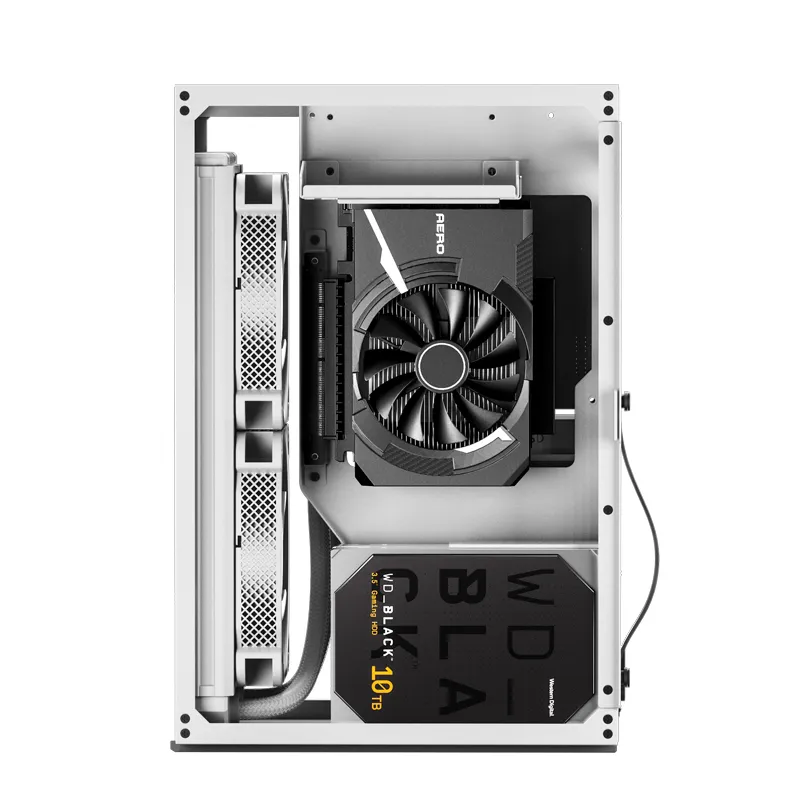 Jonsbo VR3 -mini-ITX -kotelo, valkoinen, PCIe 4.0