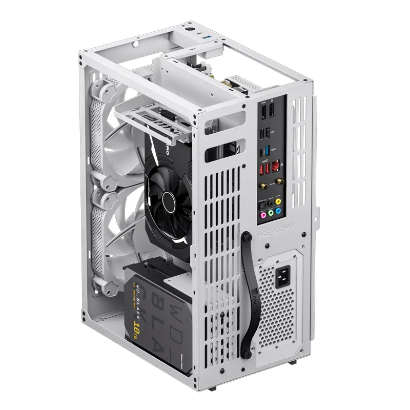 Jonsbo VR3 -mini-ITX -kotelo, valkoinen, PCIe 4.0