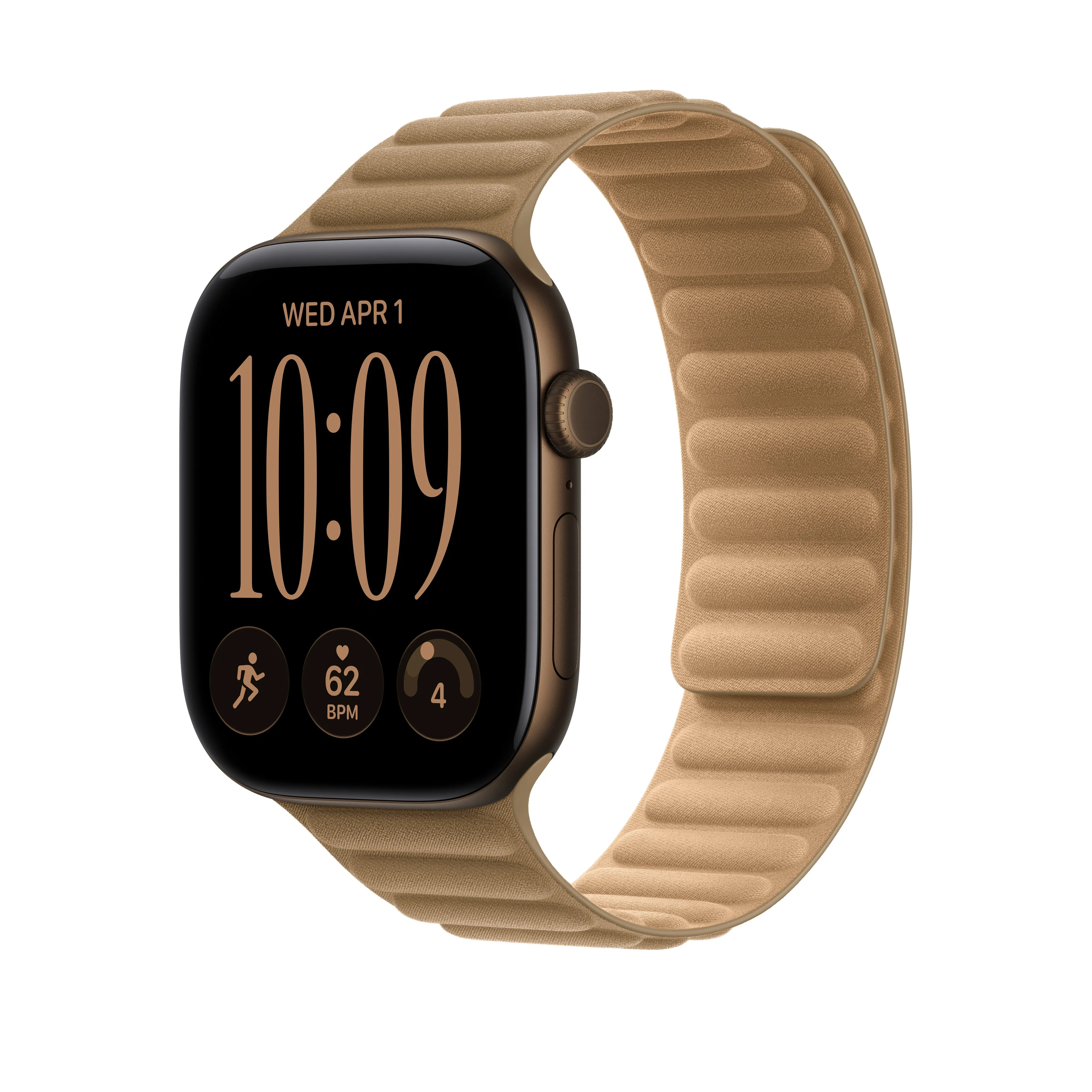 Apple Watch 46 mm -magneettilenkki, kamelinruskea, S/M