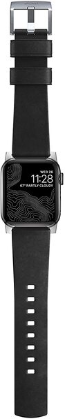 Nomad - Modern Strap - 44mm/42mm | Black Active Leather | Silver Hardware