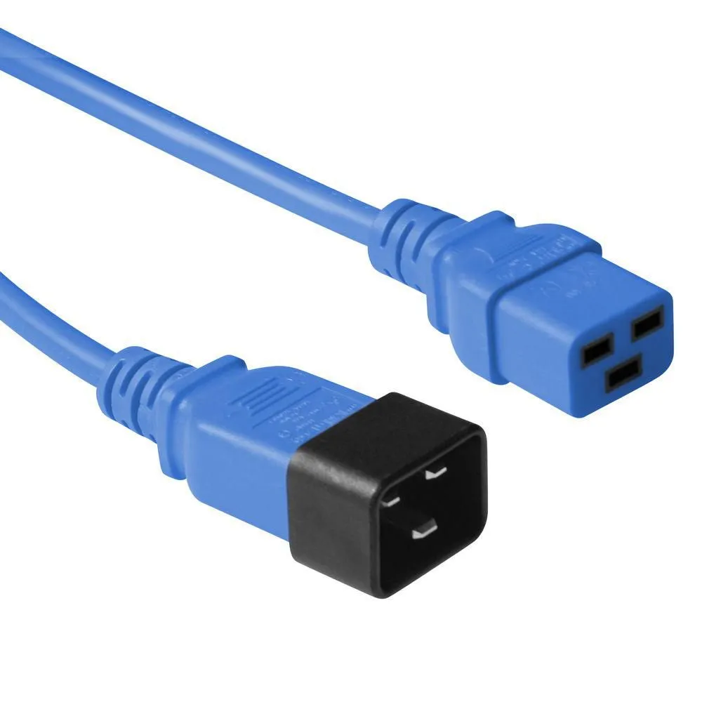 MicroConnect PE2019B18 IEC C20 - IEC C19 -virtajohto, 1,8 m, sininen