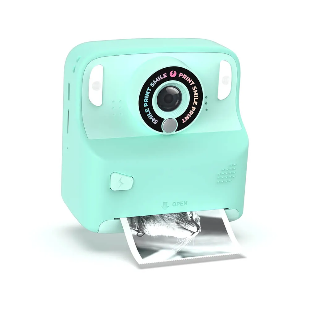 MOB Pixiprint - instant camera, turquoise, 5 film rolls, 5 games