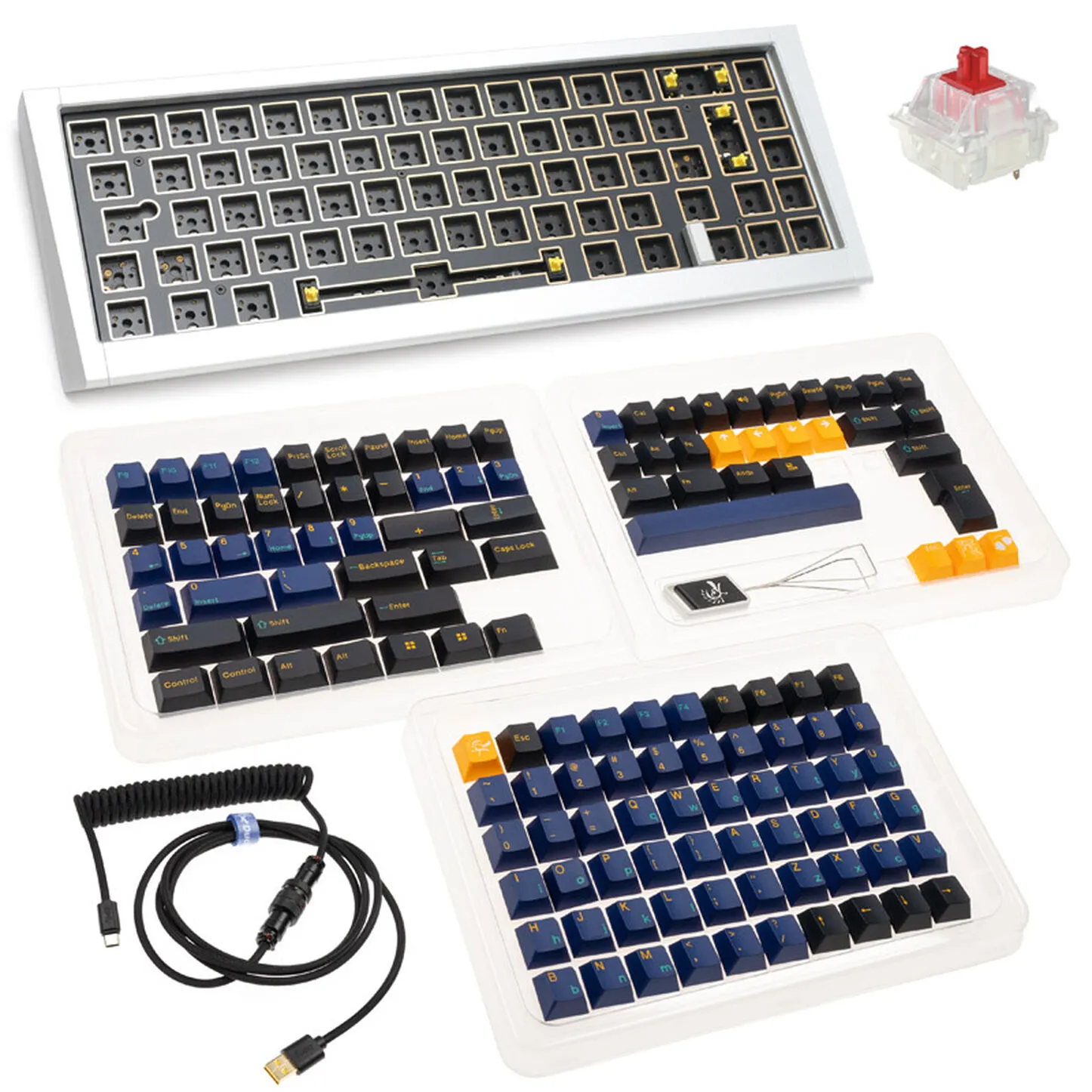 Ducky Outlaw65 Barebone -n&auml;p&auml;imist&ouml;nrunko, hopea
